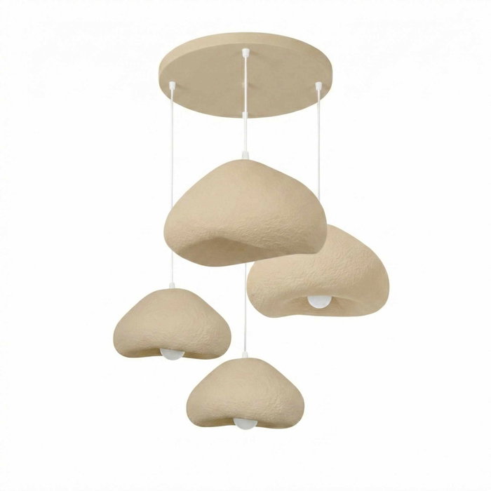 Opviq Lámpara de araña Lora-Set-Lora-30-4-T-1001-Nua en color Ecru Opviq Lámpara de araña Lora-Set-Lora-30-4-T-1001-Nua en color Ecru
